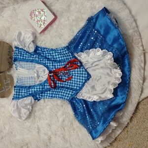 Blue and White Kids Costume Dress Girl Size 3T-4T